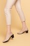 Women's Genuine Leather Classic Heeled Shoes Vdt.272 - Beige - 41 - 3