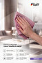 Veilchen Cam Microfiber Cloth Highly Absorbent Sensitive Glass Surface Drying Cloth 40X40 cm Pink - 2