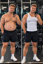 Premium Men's Corset Recovery Waist Chest Belly Size 2 White Undershirt - 6