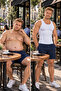 Premium Men's Corset Recovery Waist Chest Belly Size 2 White Undershirt - 5