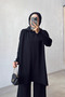 Mira Mercerized Hijab Tunic - Black - 2