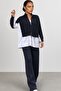 Oversized Knitwear Jacket Trousers Zippered Suit Shirt Detailed Comfortable Fit Size 36/46 Compatible - 6