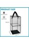 2-Piece Foldable Mesh Laundry Basket with Reinforced Handles,Black 2-Layer Storage Hamper for Clothes and Toys - 3