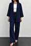 Stylish - Kimono Cardigan Burümcuk Set Oversize Low Sleeves m - 6XL