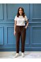 153 Waist Elasticated Lace-Up Pants Brown - 2