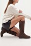 Women's Daily Riding Boots Zunet Brown Suede - 2