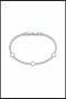 3-Piece Clover Figured Thin Zircon Stone Minimalist Waterway Bracelet 18 cm Stainless Steel Bracelet