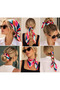 Women's Satin Scarf 60X60 cm |   Colorful Patterned Square Scarf, Neck Hair Bag Accessory – Mosaic - 8