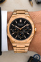 Men's Wrist Watch Rose Color Steel Band & Case, Function Sdfer001 - 4