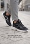 Black White Air Sole Men's Walking Running Sports Shoes - Comfortable Casual Sneaker with Mesh Detail - 3