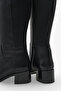Rodica Women's Genuine Leather Heeled Boots - Black - 3