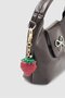 Lobster Clip Detachable Key Ring Stoned Strawberry Bag Charm Red - 5