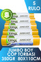 Industrial Jumbo Size Garbage Bag (10 Pcs 350Gr 80 X 110cm 90Lt Yellow 5 Roll) - 2