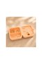 Mini Travel Jewelry Box Earrings Rings Necklace Organizer with Compartments Portable 3D Printing Pastel Orange - 2