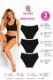 3-piece bikini Black women's panties