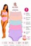 Women Panties Lycra Stretchy Cotton Fabric High Waist Panties Soft Colors