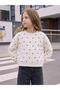 Yıldız Printed 6-9 Years Old Sweatshirt - Ecru 6-7 Years Old