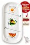 Portion Control Diet Plate 34 cm – Protein, Vegetable, Carbohydrate Patterned Ceramic Healthy Eating Serving Plate