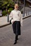 Polka Dot Stand-Up Collar Jacket Per9788 - 4