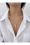 Fish Figured Pearl Detailed Paperclip Chain Luck Steel Necklace - 2