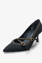 Telina Women's Heeled Shoes - Black Nubuck - 3