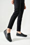 Nerdas Women's Genuine Leather Casual Shoes - Black - 6