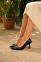 Sindirel Women's Heeled Shoes - Navy Blue - 5