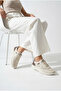 Noums Women's Genuine Leather Sneaker Sports Shoes - Ecru - 6