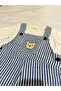 Boys' Striped Tracksuit with Slopetli Teddy Bear Design and Ic Badili Double Set - 5