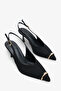 Nonba Women's Heeled Shoes with Accessories - Black Nubuck - 2