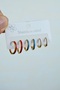 Colored Steel Earring Set 6 Pieces - 2