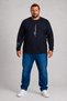 Large Size Crew Neck Sweat Double Face 25707 Navy Blue