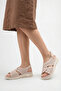 İvanna Women's Genuine Leather Comfort Sandals - Silver - 7