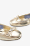 Nobelle Women's Genuine Leather Ballerinas - Gold - 4