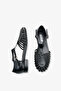 Candy Women's Knitted Ballerinas - Black - 5