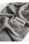 Women's Gray Poncho Cape with Belt and Textured Cashmere Coat - 6