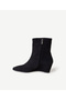 Suede Wedge Heeled Boots - 5