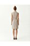Straight Jacket Collar Sleeveless Dress - 7