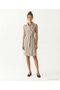 Straight Jacket Collar Sleeveless Dress - 4