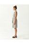 Straight Jacket Collar Sleeveless Dress - 5