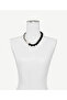Natural Stone Rowed Large Shaped Pendant - 3