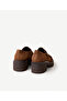 Double Buckle Suede High Sole Flat Shoes - 3