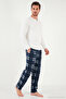 Elastic Waist Flat Leg Soft Textured Fleece Pajama Bottoms Men's Pajama Bottoms 6098001 - 2