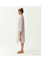 Plain Shirt Collar Long Sleeve Dress - 4
