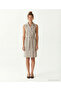 Straight Jacket Collar Sleeveless Dress