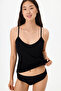 Black V-Neck Cotton Undershirt
