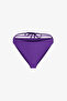 Purple Melitona Textured Mid-Waist Bikini Bottom - 5