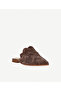 Pointed Closed Toe Suede Knitted Slippers - 2