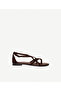 Closed Back Suede Flip-Flop Sandals