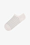 5 Pairs of Toeless Cotton Colorful Striped Patterned Sneaker Socks - 4